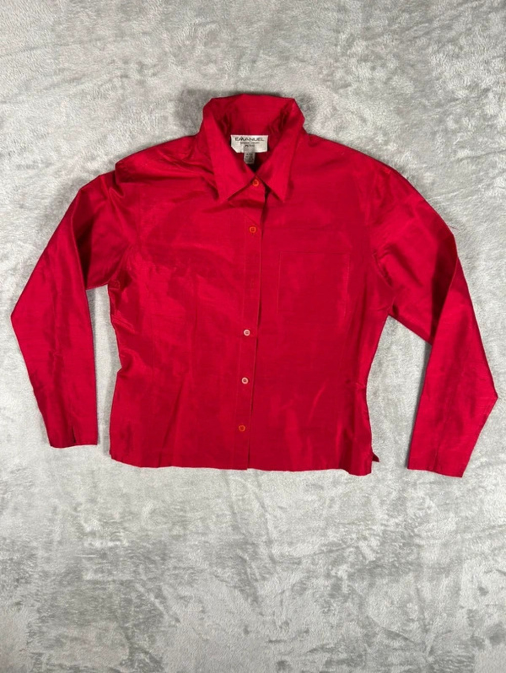 vintage emanuel ungaro petite silk blouse size 4/38